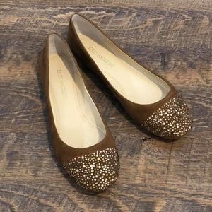 Brown flats size 8